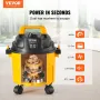 Wet/Dry Shop Vacuum, 10L 2 Peak HP, Efficient Suction & Blower w/ Nozzle,Casters, Portable Shop Vacuum with Attachments, Lightwe