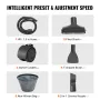 Wet/Dry Shop Vacuum, 10L 2 Peak HP, Efficient Suction & Blower w/ Nozzle,Casters, Portable Shop Vacuum with Attachments, Lightwe