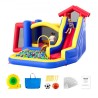 Inflatable Bounce House, Outdoor High Quality Playhouse Trampoline, Jumping Bouncer with Blower, Slide, and Storage Bag, Family