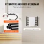 4 Bars Towel Warmer Rack, Wall Mounted Heated Towel Rack for Bathroom, IPX5 Waterpoof Towel Heater Rack with Timer & LED Display