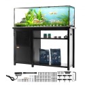Akvariumstativ, 75 gallon fisketankstativ, 52 x 19,7 x 32,3 i stål- og MDF -skildpadderstand, 626 lbs belastningskapacitet,