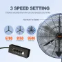 Mist Fan, 29.5 inch Waterproof Industrial Fan, 3 Speeds, 9500 CFM, Commercial or Residential Fan for Cooling Warehouse, Greenhou