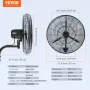 Oscillerende vægmist ventilator metal 74,9 cm 3 hastigheder