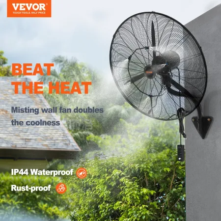24 "Oscillerende væg Mist Fan Metal 3 Speed ​​115W