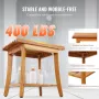 Teak brusbænk 20 x 14,3 x 17,9 i træbruser afføringstol til