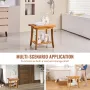 Teak Shower Bench, 20 x 14.3 x 17.9 in, Waterproof Wood Shower Stool with Storage Shelf Non-Slip Foot Pads, 400 lbs Maximum Load