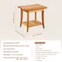 Teak brusbænk 20 x 14,3 x 17,9 i træbruser afføringstol til