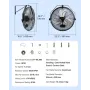Industriel vægventilator Metal 44,6 cm ventilator 3 hastigheder