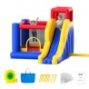 Inflatable Bounce House, Outdoor High Quality Playhouse Trampoline, Jumping Bouncer with Blower, Slide, and Storage Bag, Family