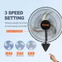 Wall Fan Metal 44,5 cm ventilation 3 hastigheder