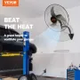 Wall Fan, 19 inch Oscillating Wall Fan, 4650 CFM, 3 Speeds, Commercial or Residential Fan for Cooling Warehouse, Greenhouse, Wor
