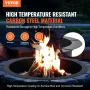 Fire Pit Ring, 44-Inch Outer/39-Inch Inner Diameter, 10inch Height 2.5mm Thick Fire Pit Insert, Heavy Duty Carbon Steel Liner DI
