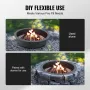 Fire Pit Ring, 44-Inch Outer/39-Inch Inner Diameter, 10inch Height 2.5mm Thick Fire Pit Insert, Heavy Duty Carbon Steel Liner DI