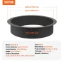 Fire Pit Ring, 44-Inch Outer/39-Inch Inner Diameter, 10inch Height 2.5mm Thick Fire Pit Insert, Heavy Duty Carbon Steel Liner DI