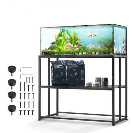 Aquarium Stand, 40 Gallon Fish Tank Stand, 36.5 x 18.5 x 29.5 in Steel Turtle Tank Stand, 335 lbs Load Capacity, Reptile Tank