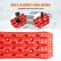 10 TON Traction Boards with PP Material, Recovery Boards for Off-road Vehicles/Cars/Pickups/SUVs/RVs, Pair Tire Traction Mats on