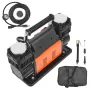 10.6 CFM Heavy Duty Air Compressor, 30s Fast Inflation | Dual-Cylinder Portable Tire Inflator, 12V 150PSI Offroad Air Pump with 