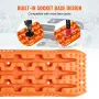 10 TON Traction Boards with PP Material, Recovery Boards for Off-road Vehicles/Cars/Pickups/SUVs/RVs, Pair Tire Traction Mats on