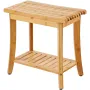 Bambusbrusbænk 19,1 x 11,3 x 18,3 i bruser afføringstol til