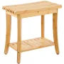 Bambusbrusbænk 19,1 x 11,3 x 18,3 i bruser afføringstol til