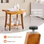 Teak bruser bænk 22 x 14,4 x 18,5 i træbruser afføringstol til