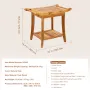 Teak bruser bænk 22 x 14,4 x 18,5 i træbruser afføringstol til