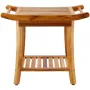 Teak bruser bænk 22 x 14,4 x 18,5 i træbruser afføringstol til