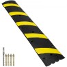 6 ft/72'' Rubber Speed Hump, 2 Channel, 22000 lbs Load Capacity Heavy Duty Traffic Speed Bump, with High Reflective Yellow