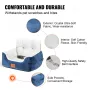 Dog Car Seat, Dog Booster Seat for Car with High Back, A Storage Pocket, Clip-On Safety Leash, PP Cotton Filling, Dog Car Bed fo