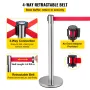 Crowd Control Stanchion, Sæt med 6 stykker Stanchion Set