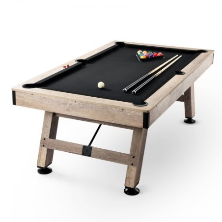 Billiards bord, 7 ft poolbord, juster benene stabile billardbord, poolbordssæt inkluderer kugler, signaler, kridt og børste,