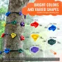 Ninja Tree Climbing Kit, 12 Tree Climbing Holds and 6 Ratchet Straps, Large Climbing Rocks for Kids and Adults Climber, Various 