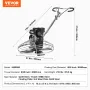 Power Trowel, 38” Walk-Behind Cement Trowel with Float Pan, 6HP Gas-Powered Smooth Concrete Surface Finisher, Heavy Duty Commerc