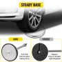 Crowd Control Stanchion, Set of 2 Pieces Stanchion Set, Stanchion Set with 6.6 ft/2 m Black Retractable Belt, Silver Crowd Contr