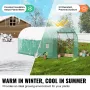 Drivhus til indkørselstunnel 14,6x6,36x6,3 fod galvaniseret
