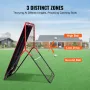 Baseball og softball rebounder net 3x4,5 ft 2-i-1 switch hitter