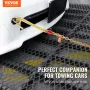 J Hook Chain, 5/16" x 6' G80 15" Long Shank J Hook Tow Chain with RTJ Cluster Hook & Grab Hook, 5400 lbs Safe Working Load, Heav