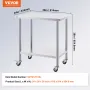 Arbejdsbord til rustfrit stål kommerciel prep tabel 24x36