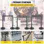 Crowd Control Stanchion, Sæt med 6 stykker Stanchion Set