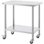 Arbejdsbord til rustfrit stål kommerciel prep tabel 24x36