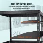 2U Server Rack Shelf, 16"/406mm Depth, 23 kg / 50 lbs Max Load Capacity Vented Cantilever or Wall Mount Rack Mount Shelf with Tr