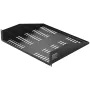 2U Server Rack Shelf, 16"/406mm Depth, 23 kg / 50 lbs Max Load Capacity Vented Cantilever or Wall Mount Rack Mount Shelf with Tr