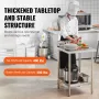 Rustfrit stål Arbejdspræparat Tabel Kommerciel WorkTable Food