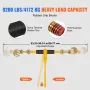 Chain and Binder Kit, 3/8"-1/2" Ratchet Load Binders 9200 lbs Working Load Limit, 3/8" x 10' G80 Chains with Grab Hooks, Ratchet
