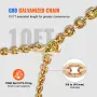 Chain and Binder Kit, 3/8"-1/2" Ratchet Load Binders 9200 lbs Working Load Limit, 3/8" x 10' G80 Chains with Grab Hooks, Ratchet