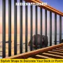 Deck Balusters, 101 Pack Metal Deck Spindles, 26"x0.75" Staircase Baluster With Screws, Aluminum Alloy Deck Railing for Wood and
