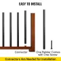 Deck Balusters, 101 Pack Metal Deck Spindles, 26 "X0.75" Trappe