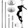Professional Dancing Pole, Spinning Static Dancing Pole Kit, Portable Removable Pole, 45mm Heavy-Duty Stainless Steel Pole,