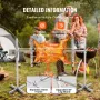 116.8 cm Electric BBQ Rotisserie Grill Kit Stainless Steel Grill 40.8 kg Pig Lamb