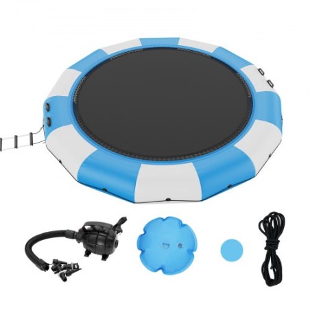 15ft oppustelig vandtrampolin svømmeplatform Bounce til Pool Lake Toy